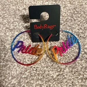 Body Rage Multicolor Pride Hoop Earrings